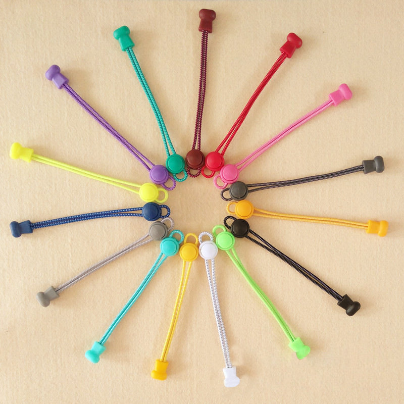 男女懒人鞋带儿童松紧免系运动鞋小白鞋免绑绳潮神器卡扣弹力个性 - 图1