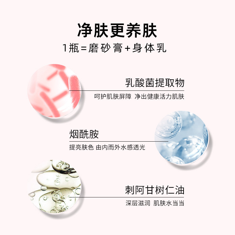 怪力浴室乳酸菌水蜜桃沐浴磨砂膏 怪力浴室身体磨砂