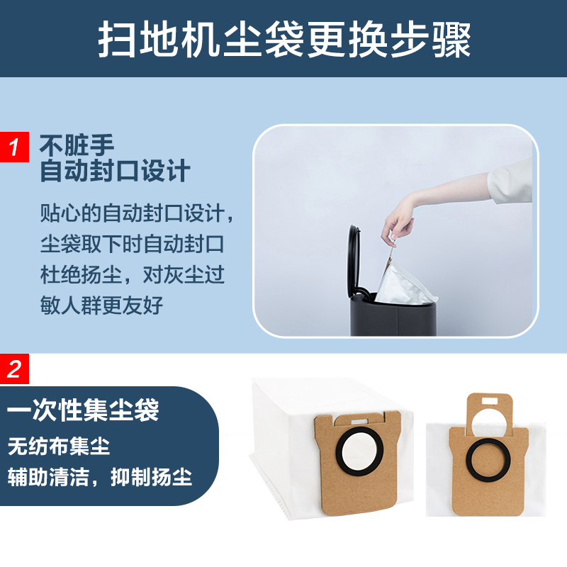 适配追觅S10扫地机滚刷罩滤网Pro地面清洁液集尘袋plus拖抹布配件 - 图2