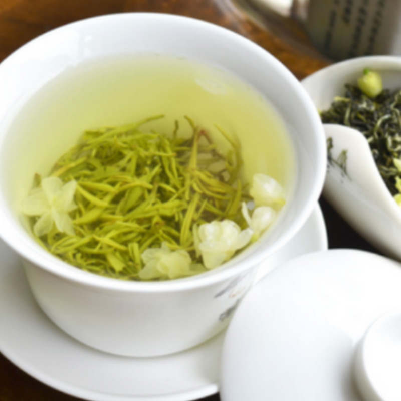 华方苑2023新茶飘雪茉莉花茶四川毛峰绿茶浓香型散装袋装茶叶200g