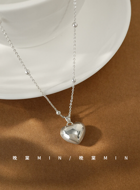 晚棠MIN【精品】碎银子爱心叠戴项链女ins潮小众设计高级感锁骨链