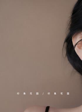 印象花园 捻红豆 法式复古红色馒头珠耳环轻奢高级感小众设计A684