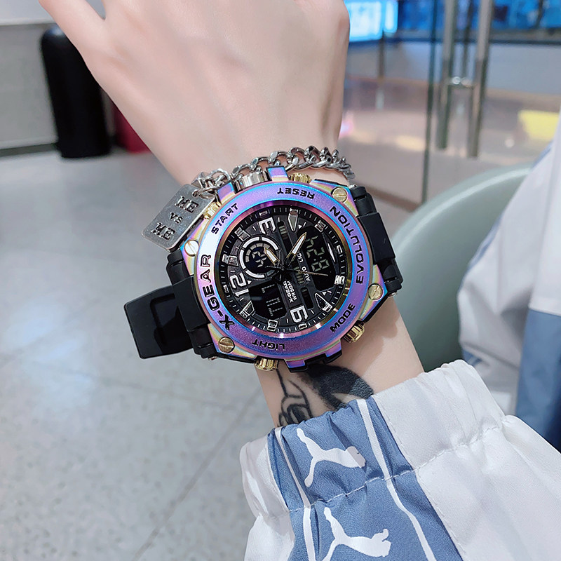 男士潮流机械防水初高中学生电子表 纪梵洛手表国产腕表