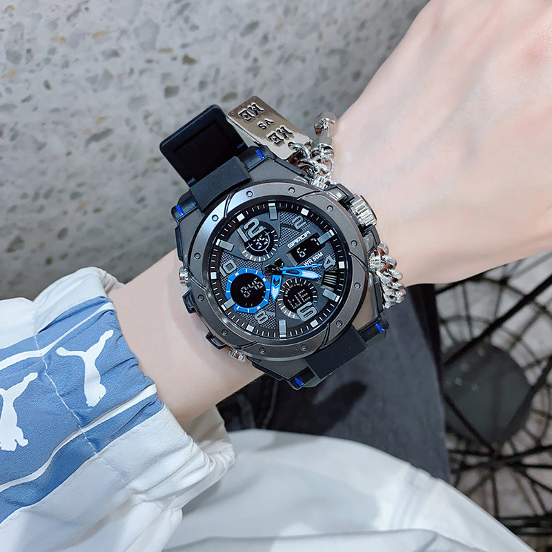 新概念机械男士潮流运动型初电子表 纪梵洛手表国产腕表