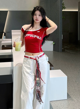 美式复古丝巾腰带配饰女丝带腰链