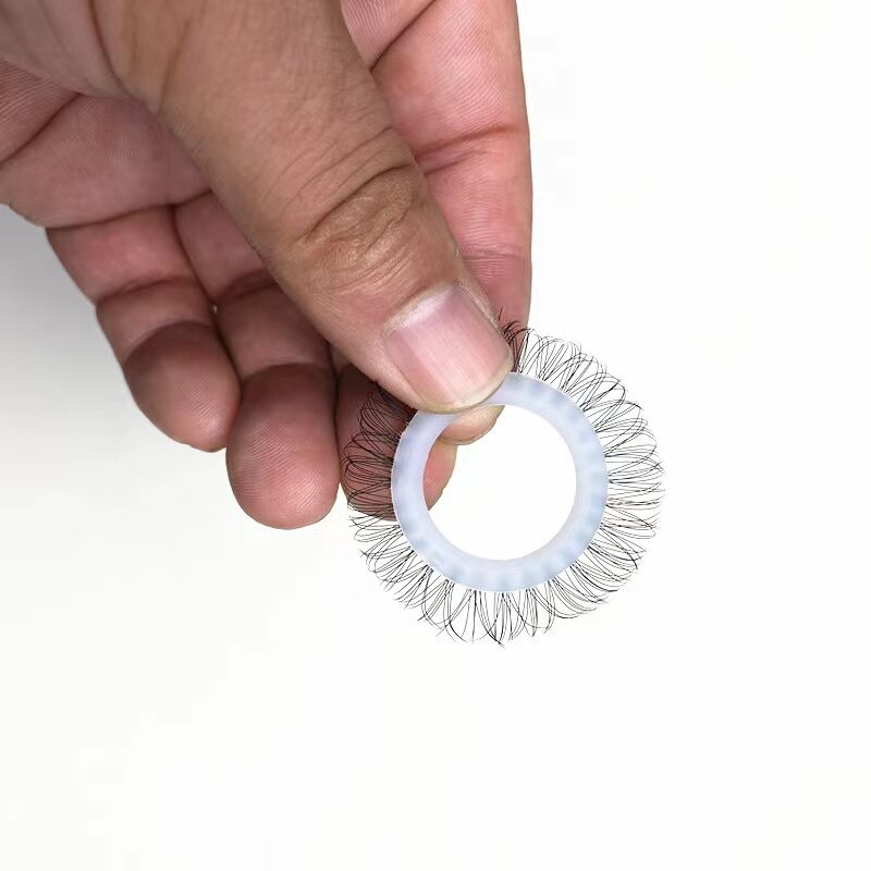 羊眼睛圈套羊眼圈不掉毛女性一圈毛马尾硅胶圈套养眼羊毛马毛男士