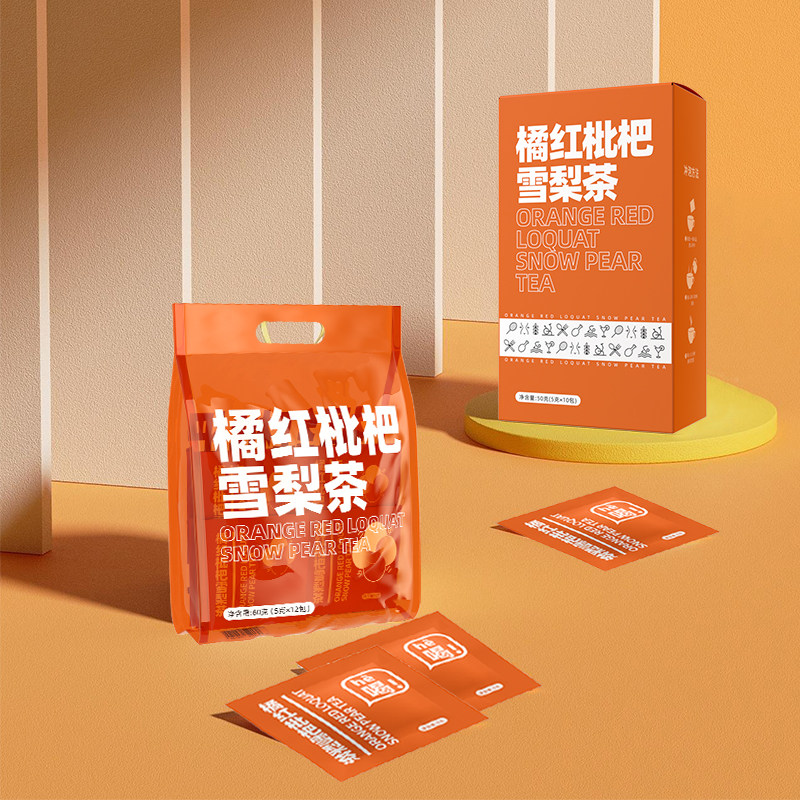橘红枇杷雪梨茶泡水喝清润金银花菊花茶肺男女生咽喉薄荷养生茶包