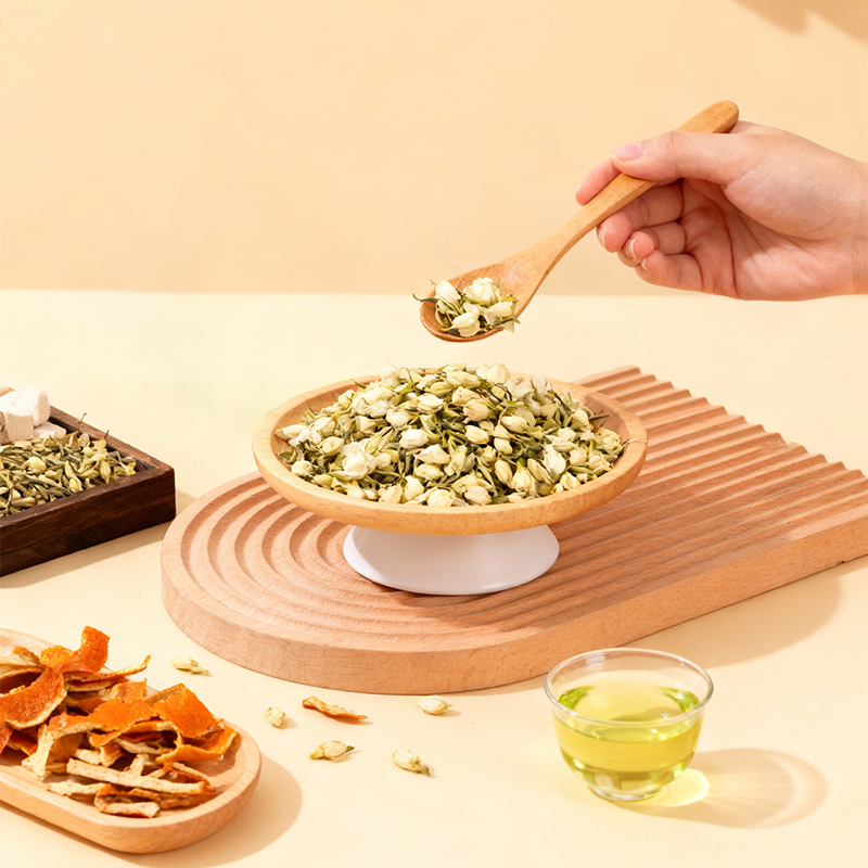 茉莉陈皮茯苓茶官方正品女生秋冬浊茶香体泡水喝茉莉花茯苓橘皮排 - 图0