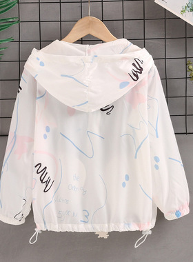 女童防晒衣夏季薄款外套2025新款洋气儿童夏装冰丝透气外套防晒