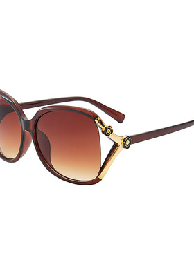 女士太阳镜新款时尚山茶花镂空点漆玫瑰花墨镜潮百搭大框