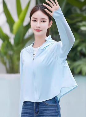 2025新款黑胶防晒衣女夏季冰丝透气防紫外线披肩户外斗篷式防晒