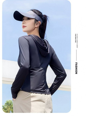 【现货】瑜伽防晒衣女夏薄款透气户外遮阳防紫外线上衣外套