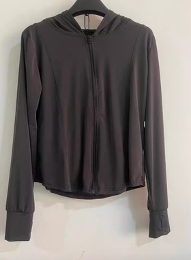 夏季运动修身防晒衣修身瑜伽防晒服女连帽防紫外线冰感冰丝防晒