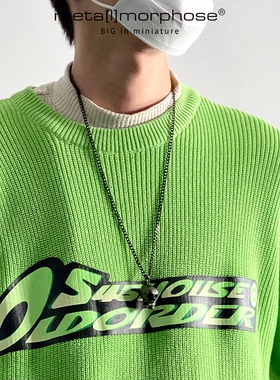 合金男女适用哥特风毛衣链