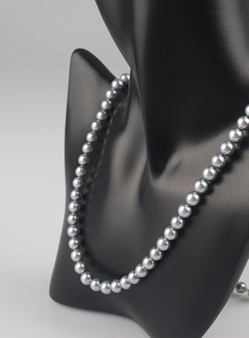 「95新」TASAKI(塔思琦)银灰色海水珍珠串珠长项链92563cmRECLO