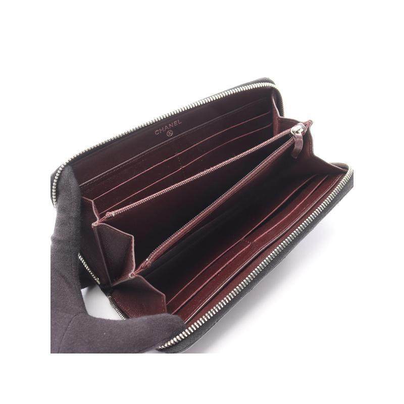 中古Chanel香奈儿女B级9新matelasse菱格纹牛皮长钱包黑色,淘宝优惠券,粉丝福利购,淘宝优惠卷