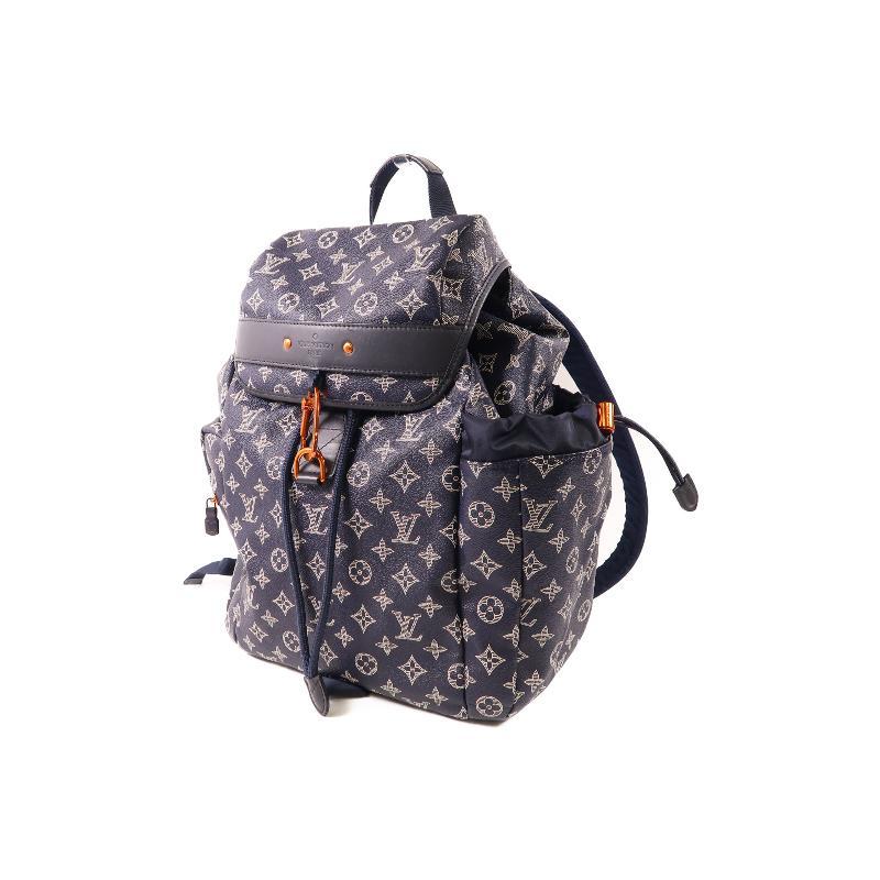 中古LV路易威登男包A级95新Backpack涂层/防水帆布双肩包蓝色HK - 图1