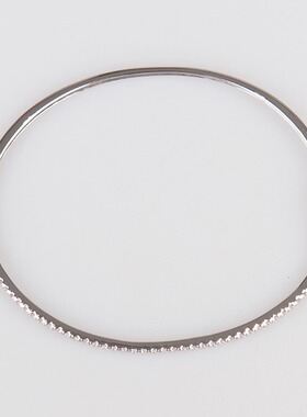 中古「95新」半圈钻石手镯K18白金19cm设计经典时尚休闲RECLO正品