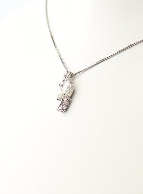 中古「95新两颗马眼形切工项链