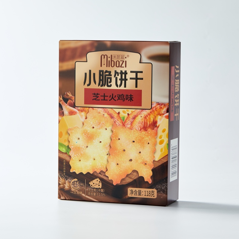 米芭滋小脆饼干牛肉味芥末鳕鱼味黑松露芝士火鸡网红商超同款零食 - 图3