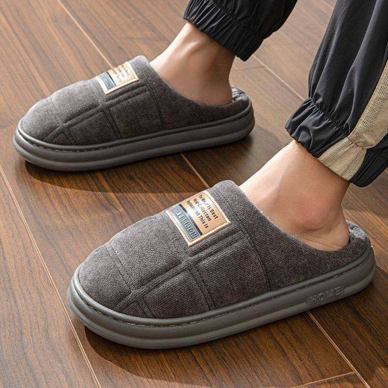 棉拖鞋男士大码46保暖静音2024年冬季室内毛拖鞋家用防滑厚底棉鞋,淘宝优惠券,粉丝福利购,淘宝优惠卷