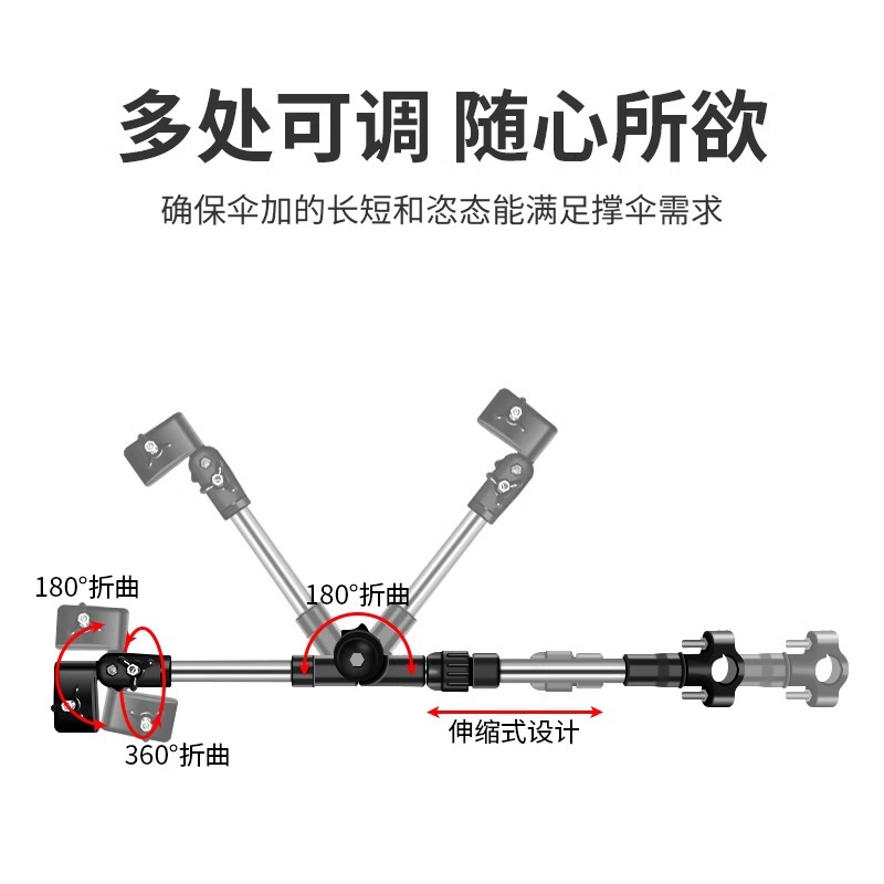电动车遮雨棚新式高级端二轮摩托车棚装专用挡雨伞神器伸缩式支架 - 图0