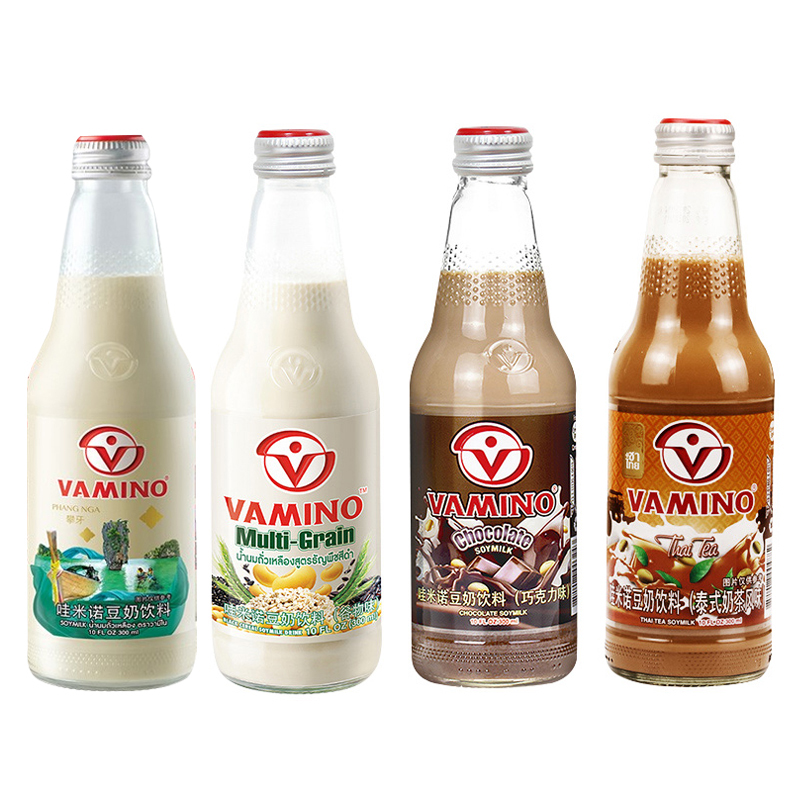 24瓶泰国哇米诺原味豆奶饮料奶VAMINO巧克力植物早餐奶300ml*24瓶 - 图3