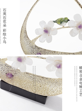 现代简约水晶艺术家居饰品摆件客厅玄关软装酒店会所酒柜轻奢摆设