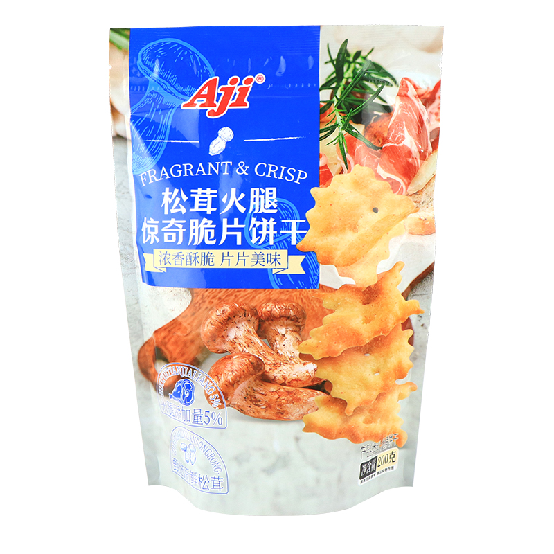 Aji惊奇脆片饼干黑松露松茸火腿味鱼子酱味休闲膨化零食品小吃