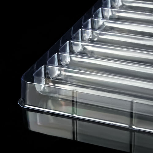 西元8格透明圆柱形吸塑托盘pet现货吸塑盒五金零件汽配件周转托盘 - 图1