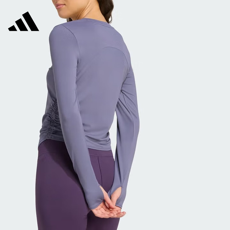 劲浪体育adidas阿迪达斯女子运动休闲健身舒适修身长袖T恤KC2449,淘宝优惠券,粉丝福利购,淘宝优惠卷