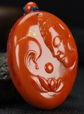 莲花观音大师作品凉山南红玛瑙