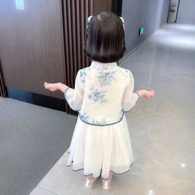 中小童女汉服套装裙夏季薄款唐装超仙古装襦裙女宝宝中国风旗袍裙,淘宝优惠券,粉丝福利购,淘宝优惠卷