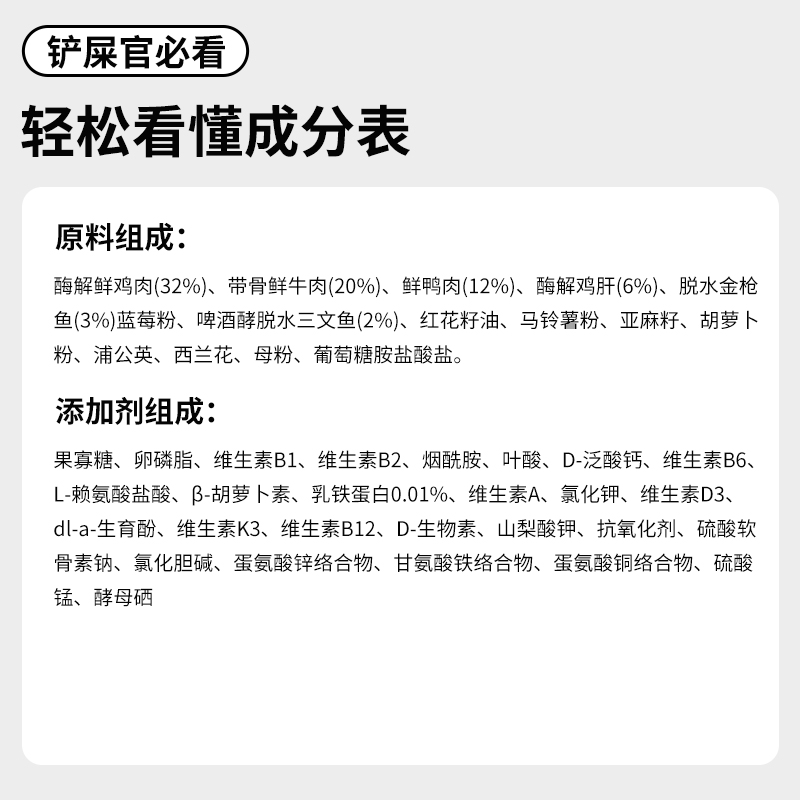 鸡鸭鱼肉原切冻干狗粮1.5KG全价全期85%肉含量促进肠胃易吸收-图3