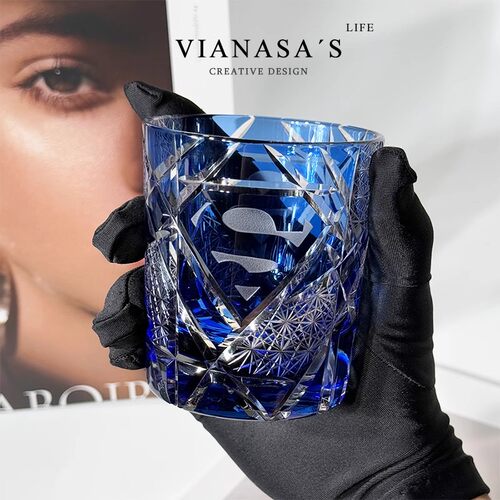 VIANASAS江户切子超人Superman水晶威士忌酒杯高级感洋酒杯送礼物 - 图2