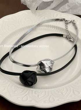 颈链皮革复古温柔甜美个性女