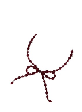 红黑色水晶蝴蝶结女气质甜美项链