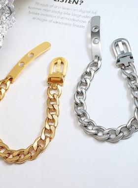 男女同款钛钢简约高级手链不掉色