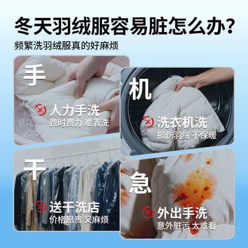 羽绒服去粉底液湿巾清洗剂干洗去污渍便携白色羽绒服专用清洁湿巾 - 图0