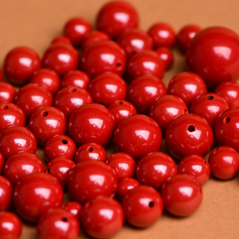 天然原矿朱砂珠子散珠高含量帝王砂圆珠马年红绳手链diy饰品配件,淘宝优惠券,粉丝福利购,淘宝优惠卷