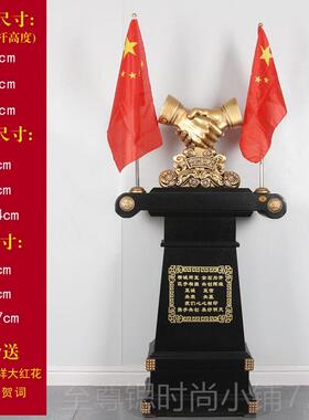 正品合礼作共赢握开手摆件落地纯铜公司办摆公室大堂业乔迁商务送