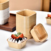 Disposable cake cup square with lid