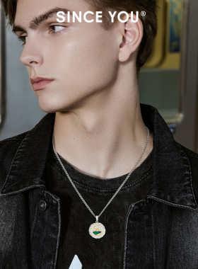 sinceyou日月山海情侣项链一对