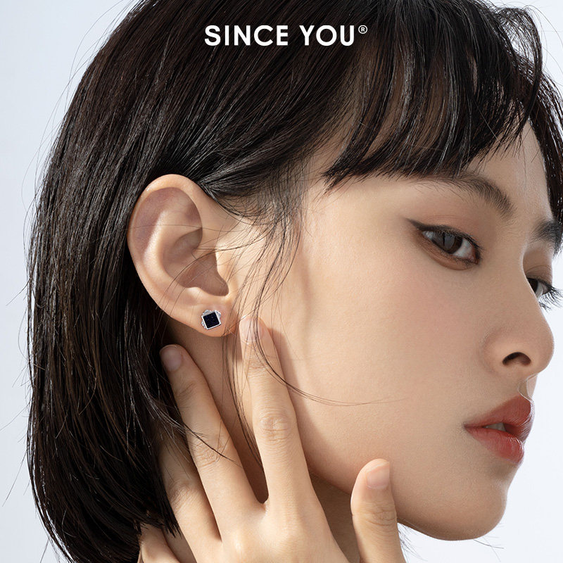 Since You浩瀚星河耳钉男2025新款爆款纯银耳环高级感气质耳饰女,淘宝优惠券,粉丝福利购,淘宝优惠卷
