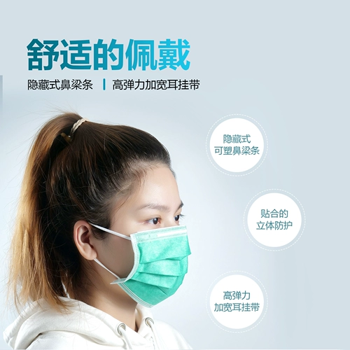 3L Одноразовая зеленая медицинская маска для взрослых, официальный продукт