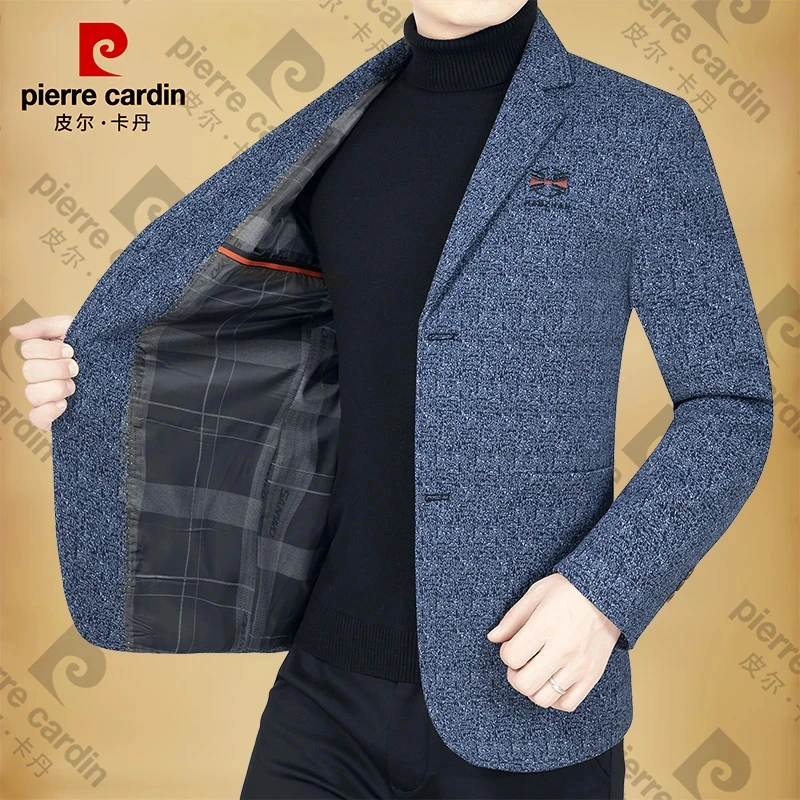 皮尔卡丹男士休闲西装春秋新款中老年爸爸装修身西服商务单西外套,淘宝优惠券,粉丝福利购,淘宝优惠卷