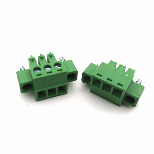 15EDGKM-3.5/3.81mm间距 插拔式接线端子 单孔座 带耳朵插头2P-24 - 图2