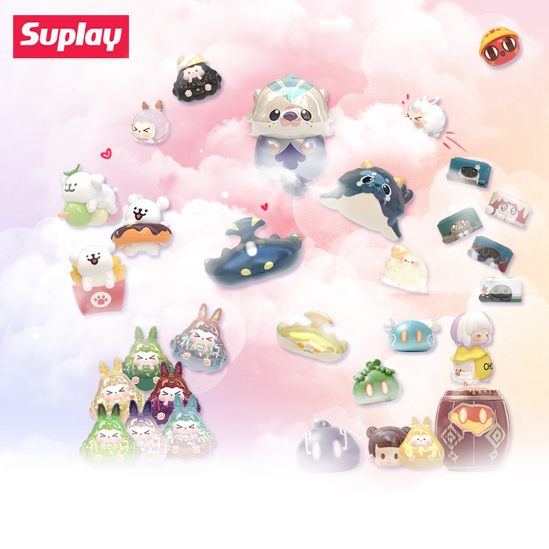 【198元3件】Suplay迷你盲袋线条小狗原神水波蛋KIKI潮玩萌粒礼物