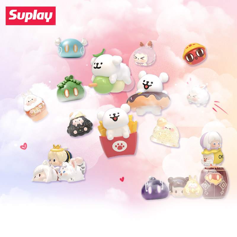 【198元3件】Suplay迷你盲袋线条小狗原神水波蛋KIKI潮玩萌粒礼物