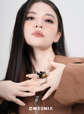 QWEENIX 原创美拉德系列虎眼石高级感轻奢小众个性2024新款戒指